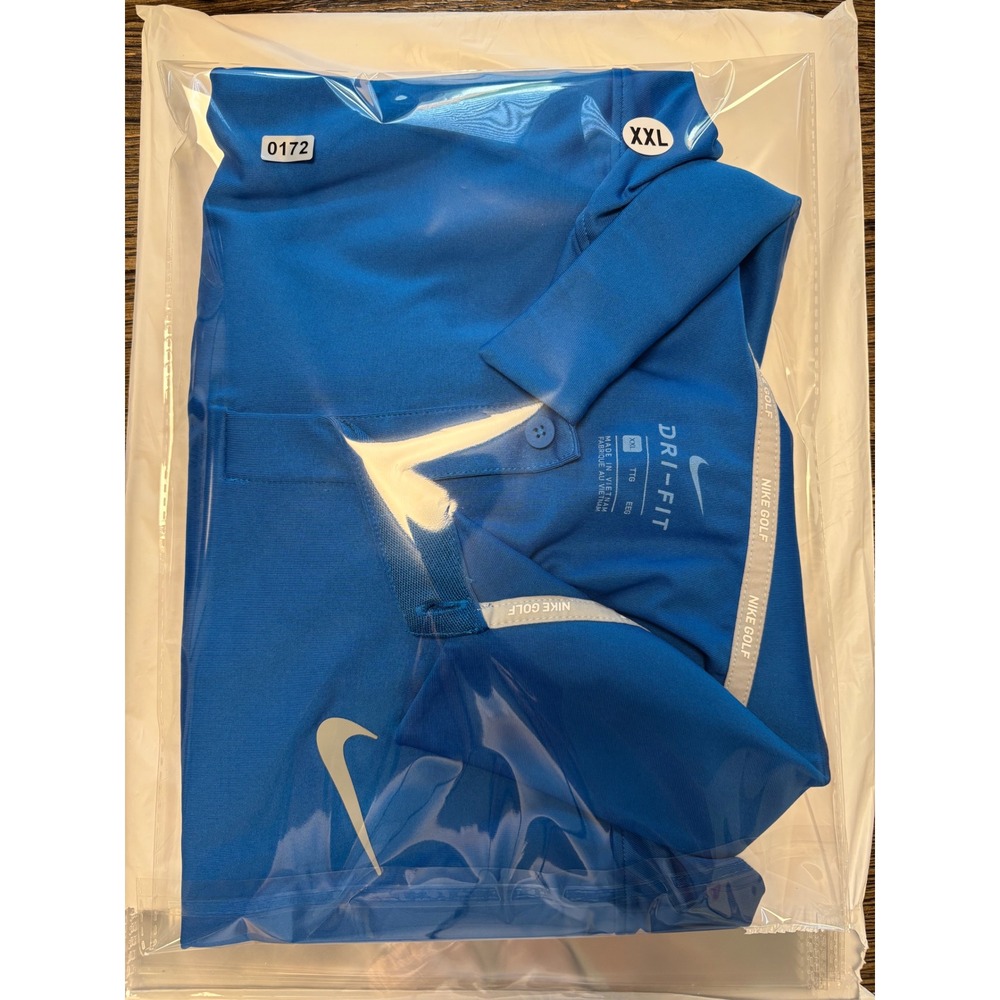 Nike Golf Dri-FIT Polo Shirt Mens XXL Blue Mickey Mouse Disney Stripe Performanc - Picture 6 of 6